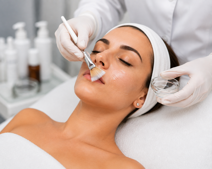 Practitioner performing Chemical Peels